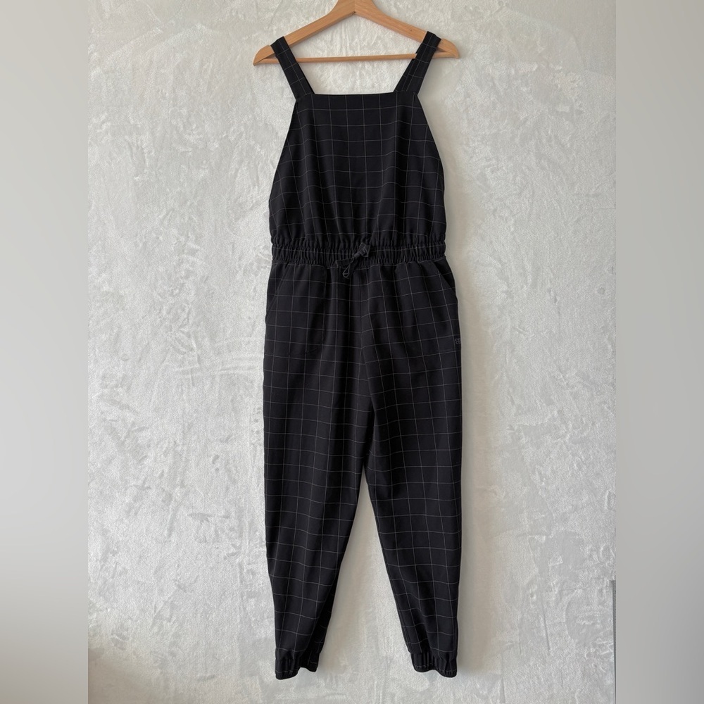 albion black windowpane jumpsuit‎ small